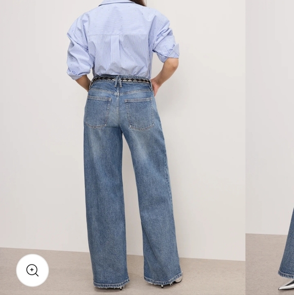 Good American Petite Relaxed Fit Jeans - Picture 2 of 7